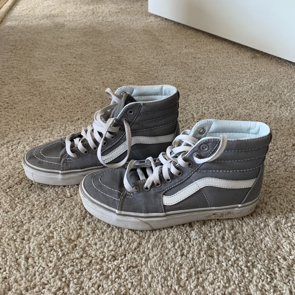 Gray high top vans!